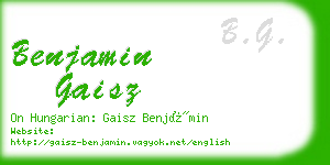 benjamin gaisz business card